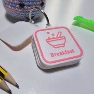 Breakfast visual routine tag for morning schedule support in autism and SEN settings.