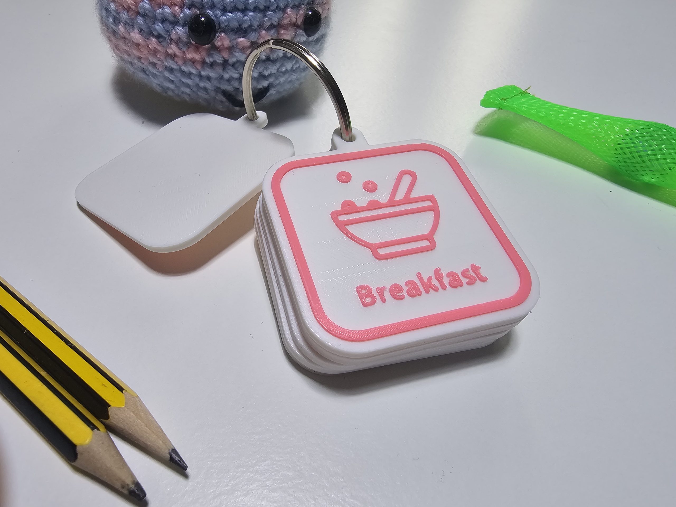 Breakfast visual routine tag for morning schedule support in autism and SEN settings.