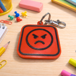 Red angry emotion tag used to communicate frustration or anger