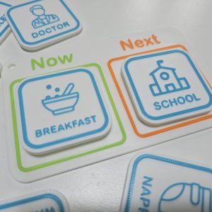Now Next board with example routine