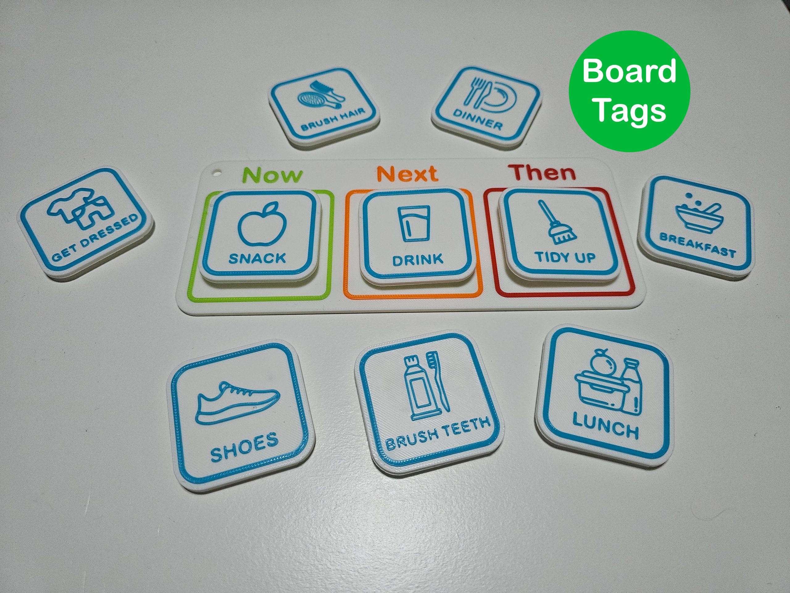 Daily routine board tags for visual routine boards and autism schedules