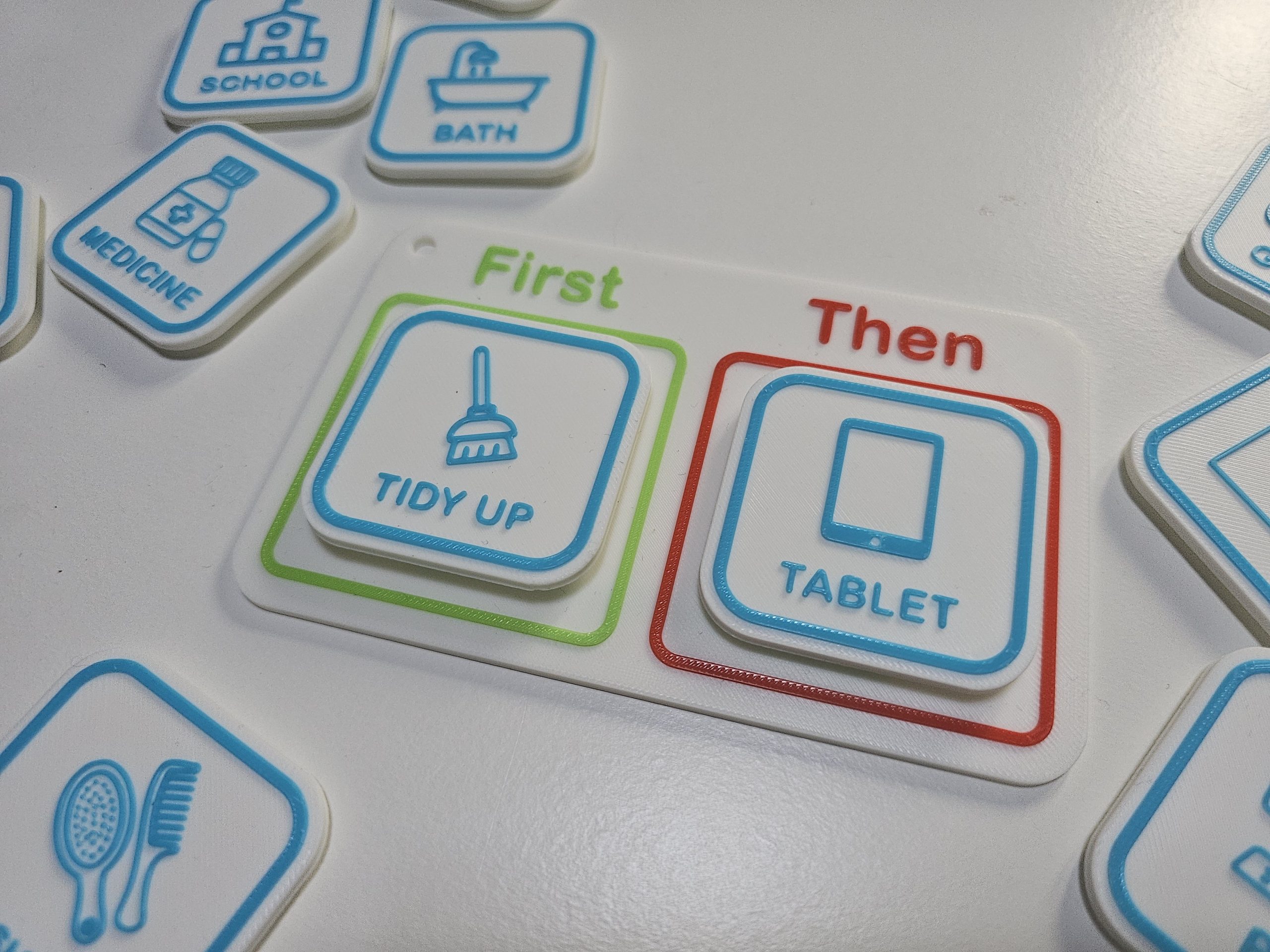 autism visual first then board routine