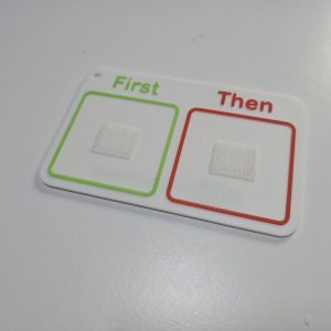 First Then board for autism visual routines and SEN support