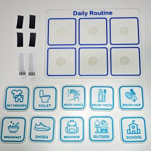 visual routine starter kit including routine board and visual routine tags